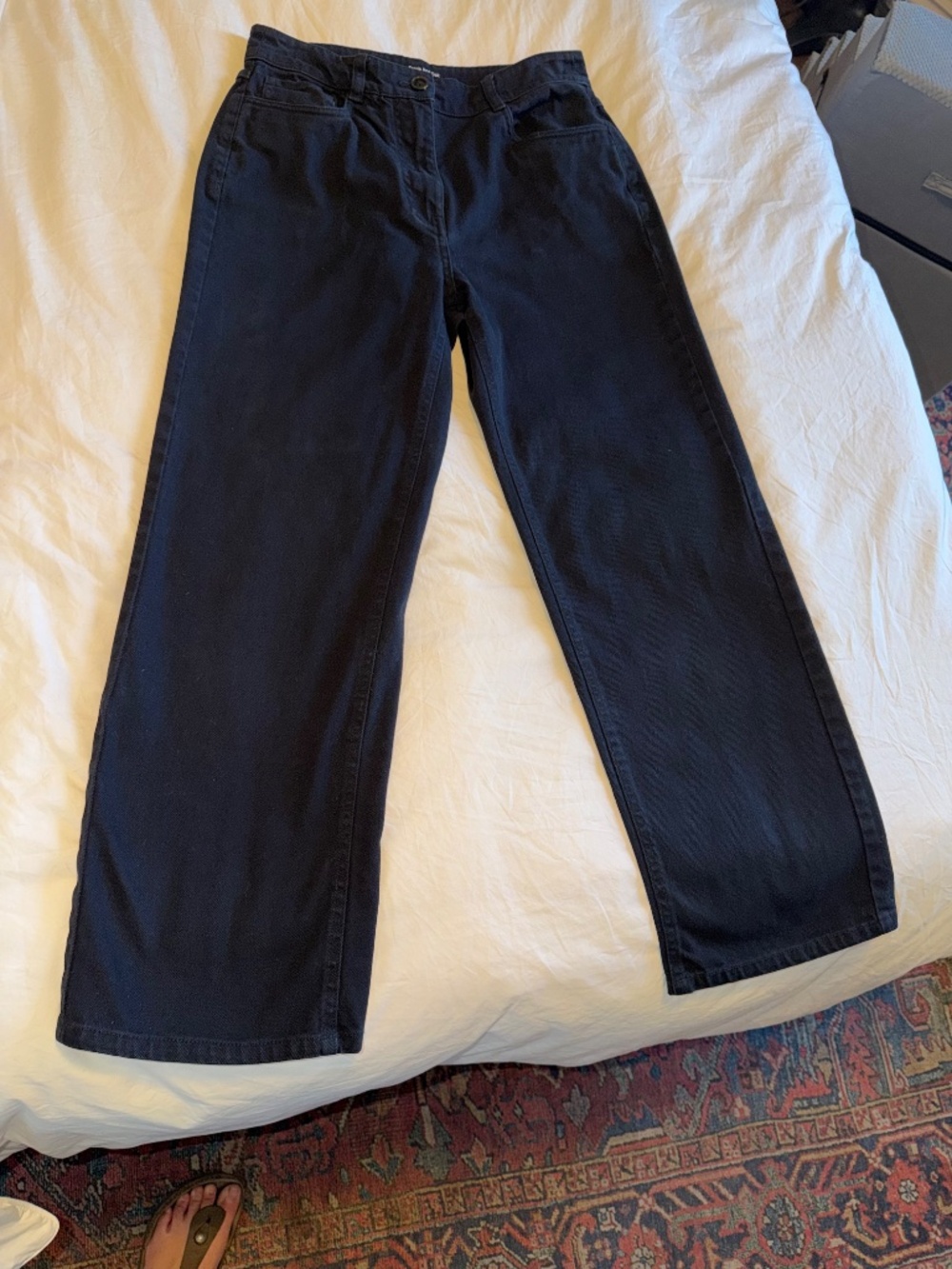 Frank And Oak Black Wide Leg Jeans – Size 8 - Picture 10 of 13
